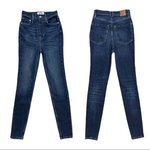 Free People We The Free Button Fly High Rise Skinny Jeans Dark Wash Revolve NWOT